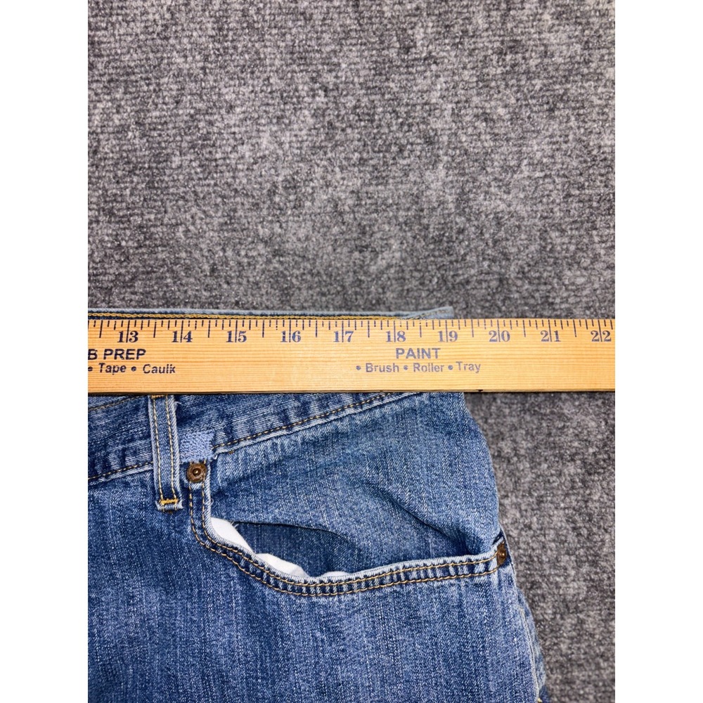 Levi's 569 Straight Jeans Men 38x34 Blue Denim Loose Fit Red Tab Double Stitch - Picture 4 of 10